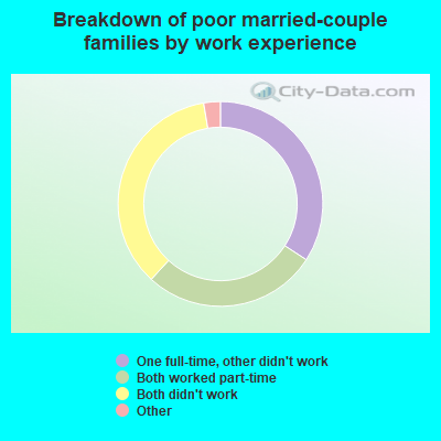 Breakdown of poor married-couple families by work experience